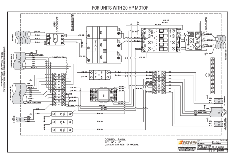 BE-TS Magnet Wiring Diagram-20HP Motor
