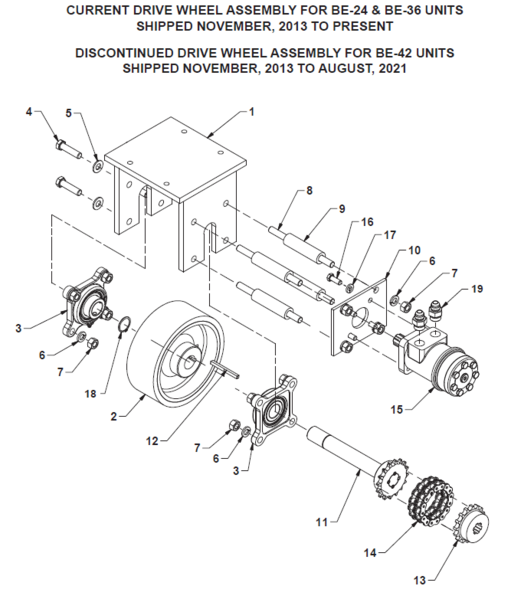 File:IOP-400 BE-SL&DS (10-23) Current Drive Wheel Assembly BE-24 and BE-36 and Discontinued for BE-42 (used Nov 2013 to August 2021).png