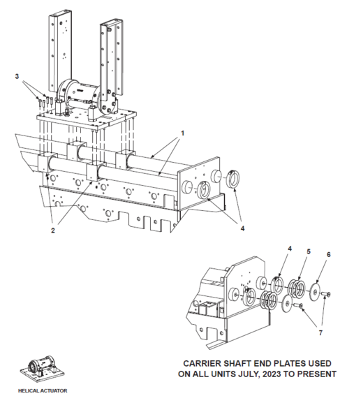 BE-SL & BE-DS Carrier Shaft Bearings (Helical Actuator)