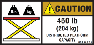 LABEL-CAPACITY-450 LB
