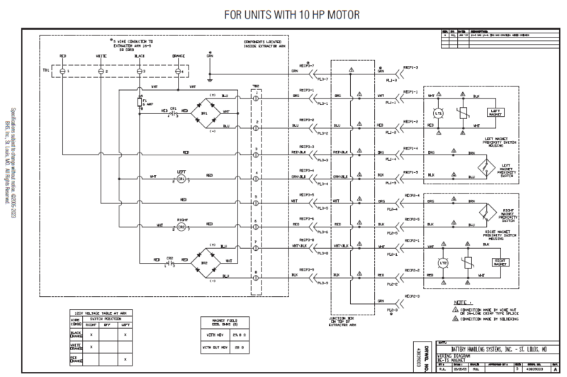 BE-TS with Magnet and 10HP Motor Wiring Diagram