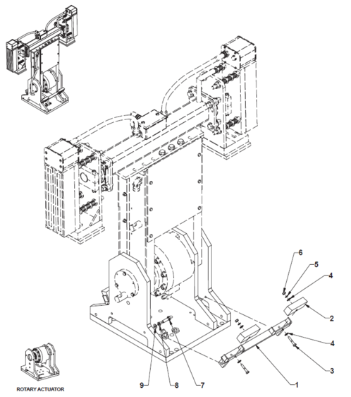 BE-SL & BE-DS Magnet Mount Stop Swing Arm (Rotary Actuator)