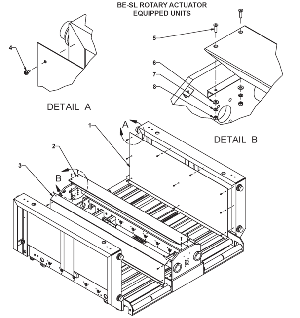 BE-SL Rotary Actuator Units Inner Guards