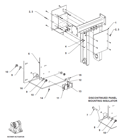 BE-TS Panel Mounting (Rotary Actuator)
