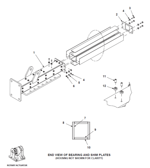 BE-SL&DS Magnet Extended Reach Bearing and Shim (Rotary Actuator)