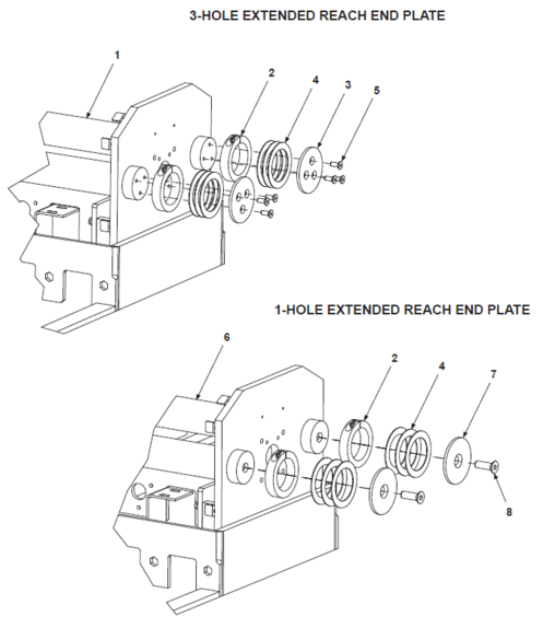 BE-SL&DS Magnet Extended Reach End Plates (Rotary Actuator)