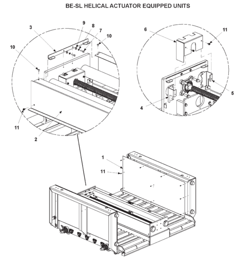 BE-SL Helical Actuator Equipped Units Inner Guards
