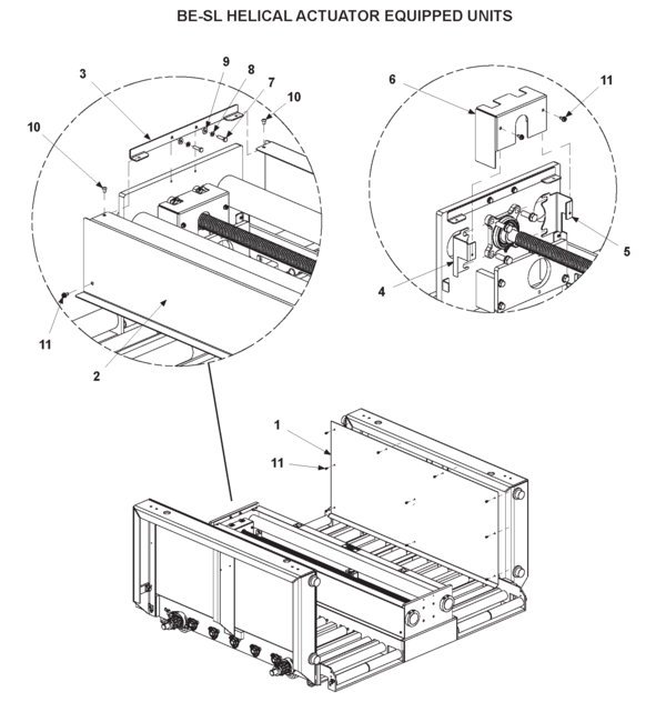 BE-SL Helical Actuator Equipped Units Inner Guards